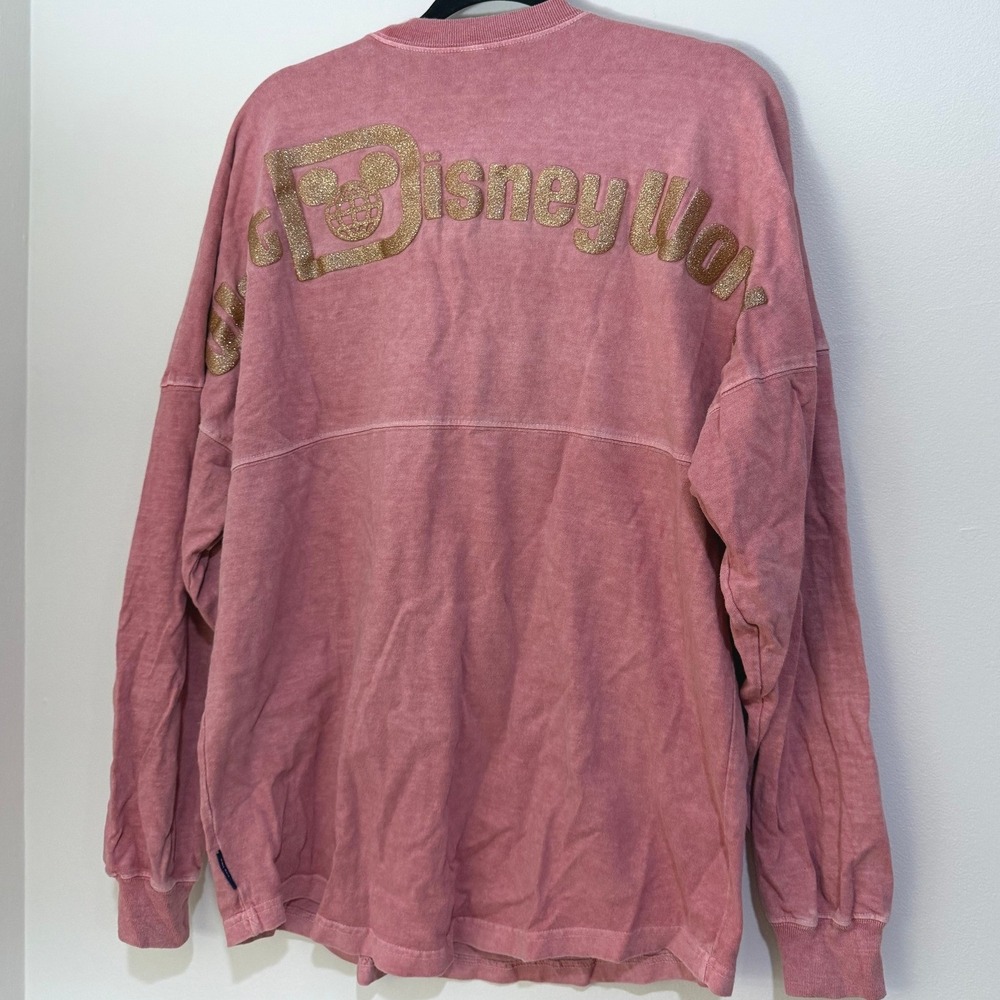 Disney Spirit Jersey Small Pink WDW Glitter Est 1971 Pullover Womens